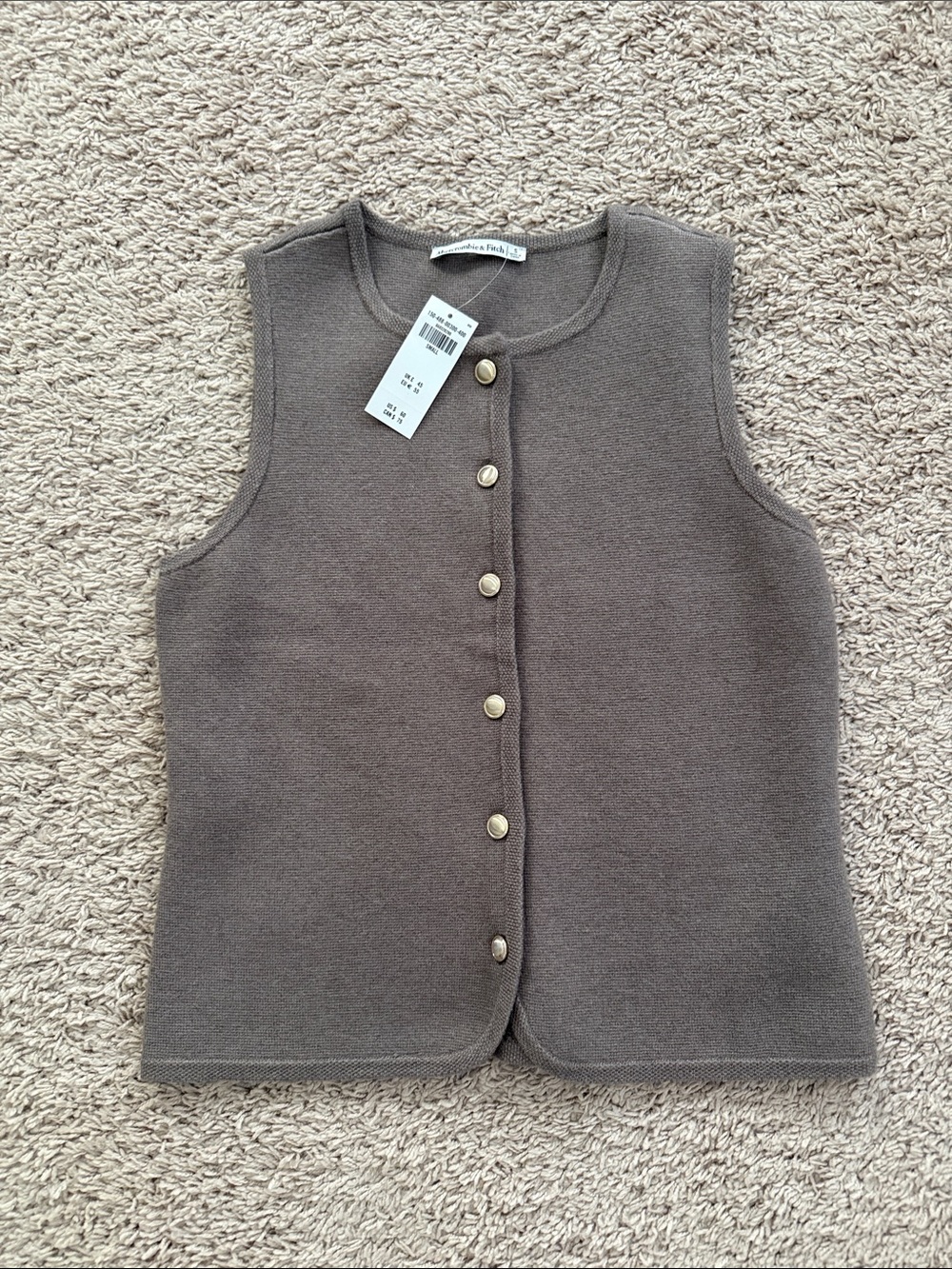 Abercrombie Sweater Vest - Taupe